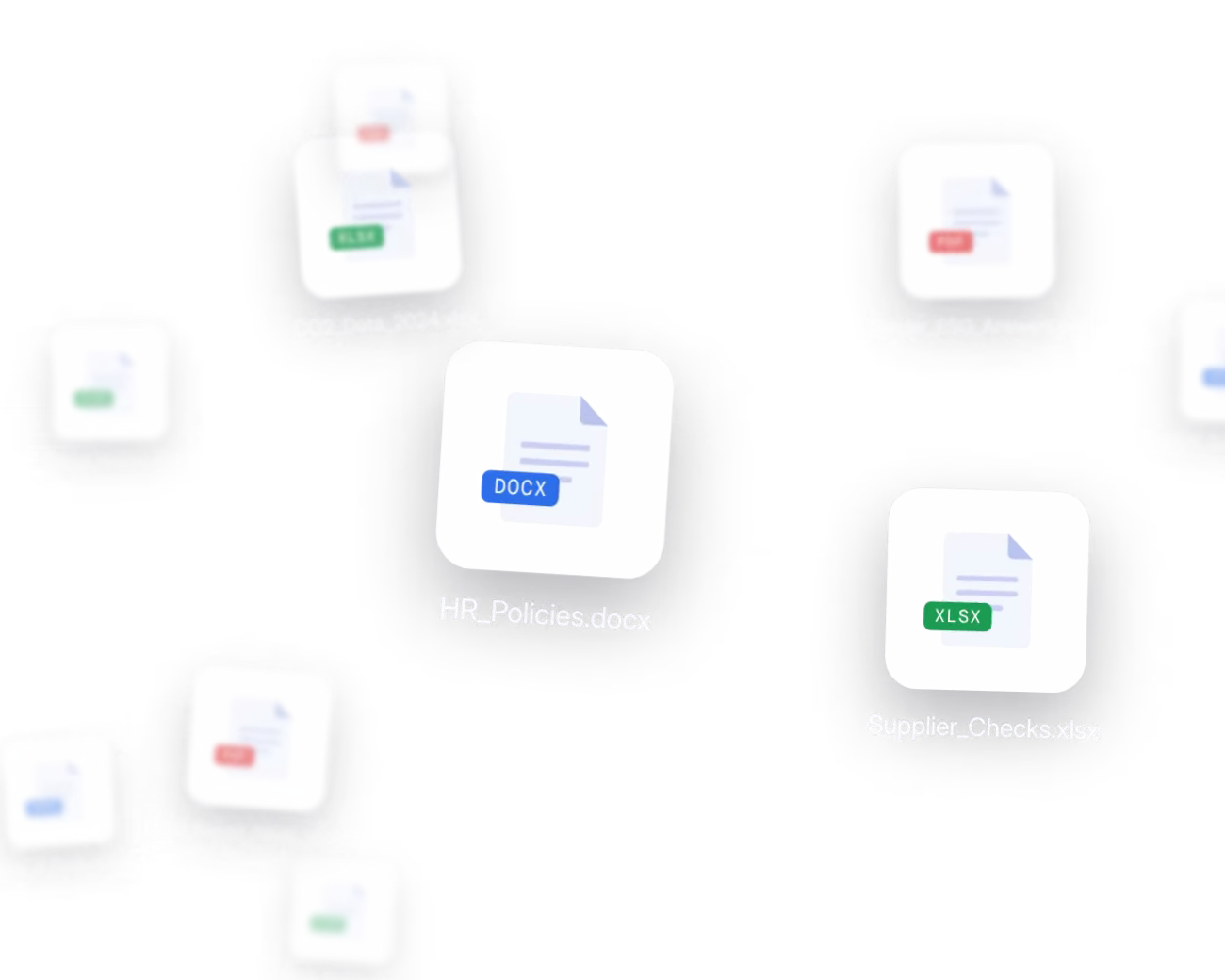 ESG documents scattered across spreadsheets, PDFs and emails.